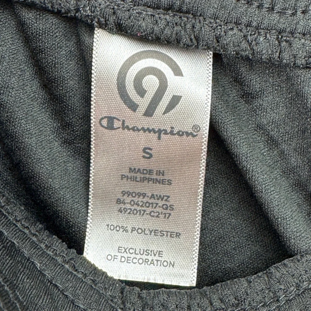 Champion Athletic Shorts Womens Small Black Mesh Dolphin Hem Running Sporty - Picture 2 of 10